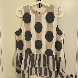 Peplum stripe top